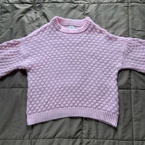 Pink Quilted Sweater